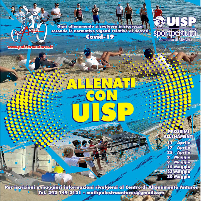 allenamento in spiaggia a Messina con la UISP