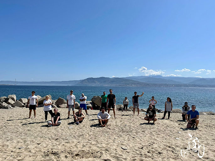 allenamento in spiaggia