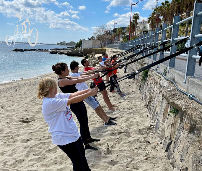 allenamento trx messina in spiaggia