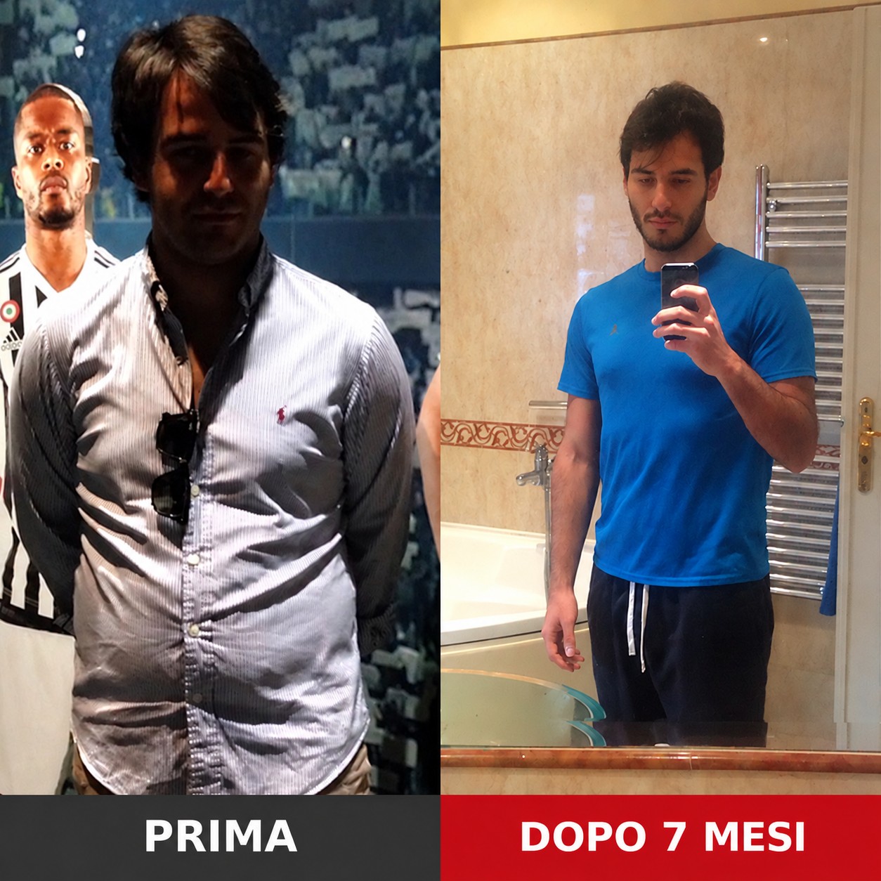 Fabio Distefano, prima e dopo il suo percorso di allenamento ad Antares